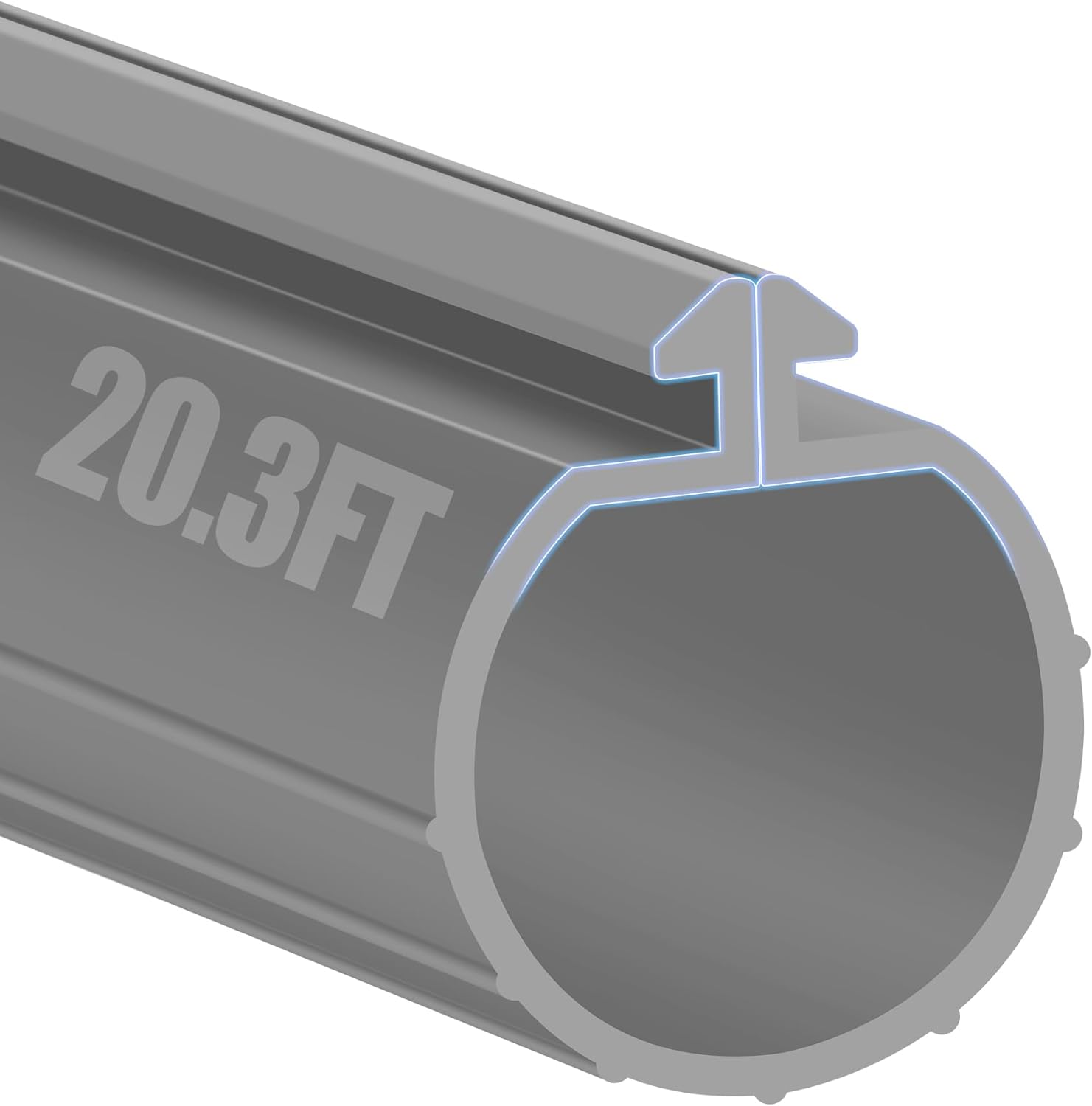 MYFAMIREA 20.3FT Garage Door Seals Bottom Rubber for Clopay Weather Stripping EPDM Weatherproofing Garage Door Bottom Seal Strip Replacement Kit for Single Slot, Flexible and Easy to Install, Gray 20.3 FT Gray