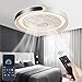 ASJK Deckenventilator mit Licht, Modern LED Dimmbar Deckenleuchte mit Ventilator und Fernbedienung Leise 72 W, 7200 lm, für Wohn, Schlaf- und Esszimmer, 6-Gang, Timer, Schwarz Baby,Schwarz günstig Kaufen-ASJK Deckenventilator mit Licht, Modern LED Dimmbar Deckenleuchte mit Ventilator und Fernbedienung Leise 72 W, 7200 lm, für Wohn, Schlaf- und Esszimmer, 6-Gang, Timer, Schwarz