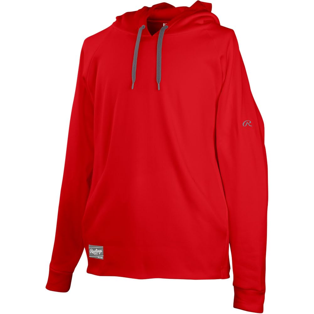 Rawlings Sporting Goods Men's Colorsync Performance Pullover Baseball Hoodie Scarlet 2XL