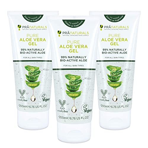 PraNaturals Aloe Vera Gel 200ml 3er Pack
