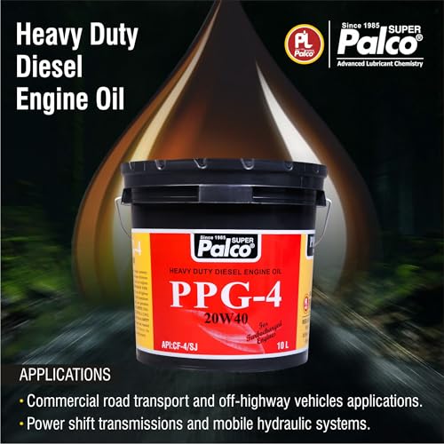 Image of PALCO PPG-4 20W40 | API: CF-4 /SJ & MB 228.1 Multigrade Engine oil for Diesel Commercial Road Transport Off Highway Vehicles | New Generation Automotive Vehicles | 10 Litres