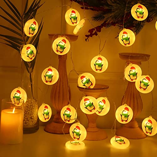 Natal String Lights Christmas Penguin Pattern Shaped String Lights para Home Shipping Malls Hotéis C