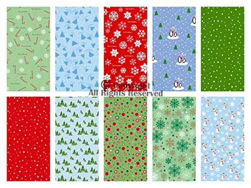 Craftido 10pcs 18”x21”(46x53cm) Fat Quarters Fabric Bundles, Medium Weight 145g, 100% Cotton Fabric for Quilting Sewing - Image 2
