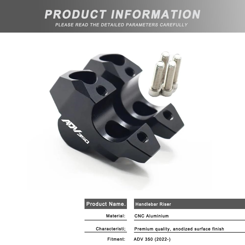 Adattatore di prolunga per montaggio barra di drag della forcella della moto ADV350 ADV 350