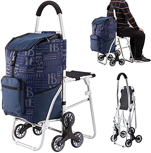VULLDWS Warenkorb, Trolley Faltbar - Aluminiumlegierungsrahmen Cover