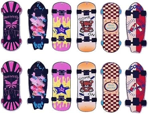 Acxico 12pcs Cool Graffiti Skateboard Charms, Acrylic Pendants for DIY Jewelry Making, Earrings, Necklaces, and Craft Accessories image 2