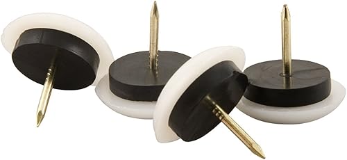 Miniatura 1 de SoftTouch 4628095N - Deslizadores redondos para muebles de 78 pulgadas para alfombras o superficies duras duraderas, 78 pulgadas, blanco, 4 piezas