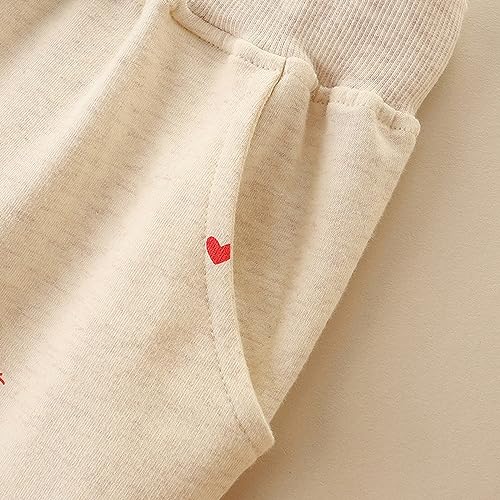 Image of Mud Kingdom Little Boys Girls Christmas Sweatpants Elastic Waist Joggers Embroidered Pattern Sweat Pants with Pockets