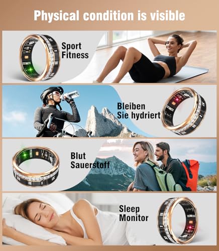 Image of 10 Gen Diamond Smart Ring and Wireless Charging Case【Industry Ranking No.1 - 0 Measurement Error】 2026 Smart Ring for Women & Men for Sleep Tracking Wearable Device,Fitness Ring 12#
