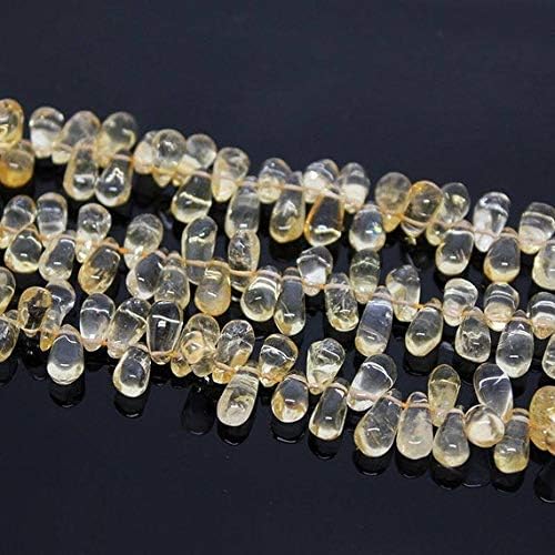 Citrine Tear Drop Smooth 14'' Long Strand Gemstone Beads, Jewelry Supplies for Jewelry Making, Bulk Beads, for Meditation Jewellery Gemstone 10mm to 12mm