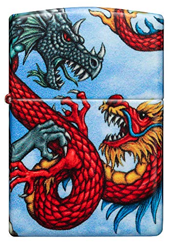 Encendedor Zippo diseño dragón rojo bolsillo miniatura 2