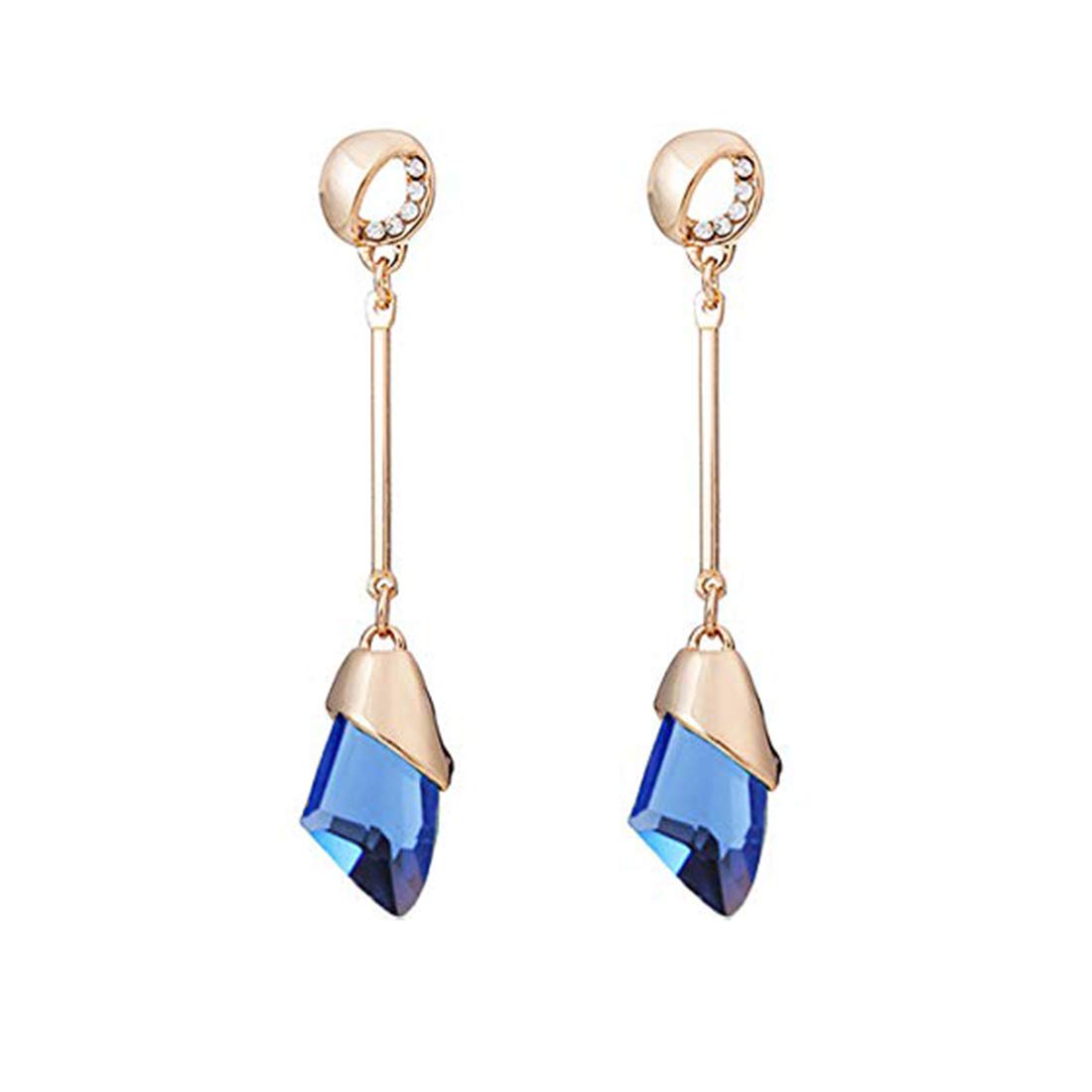Yellow Chimes Rose Gold Long Hangings Blue Crystal Earring for Women and Girls (B07QFWQR9L) Amazon Price History, Amazon Price Tracker