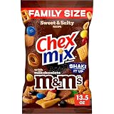 Chex Mix Sweet and Salty Recipe Snack Mix, with M&Ms Milk Chocolate Candies, Family Size, 13.5 oz