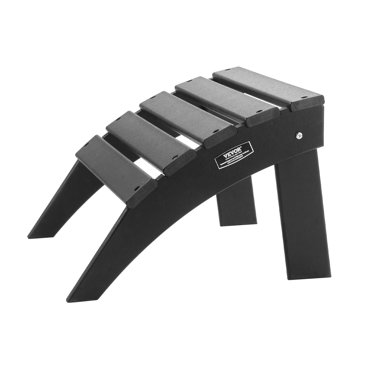 VEVOR Repose-pieds Pliable Adirondack, 475x500x330 mm, en PEHD, Résistant aux Intempéries pour Chaise Adirondack, Montage Facile, pour Extérieur, Patio, Porche, Piscine, Pelouse, Arrière-cour, Noir