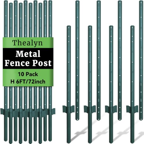 Thealyn Metal 10Pack 6FT Fence Posts