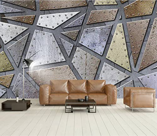 Geometría Metálica Fondos De Pantalla 3D Fondos De Pantalla 3D Pinturas Decorativas De Fondo Murales De Decoración Del Hogar-150Cmx105Cm
