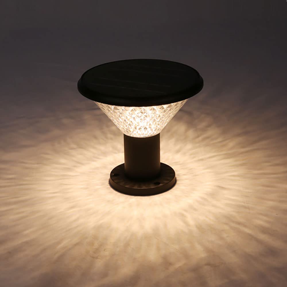 Lampione Solare a LED per Esterni Lampada da Esterno in Alluminio per molo Luci a Colonna per Esterni Impermeabili Lampioni stradali d'Epoca per Prato Patio Yard Pathway Garden