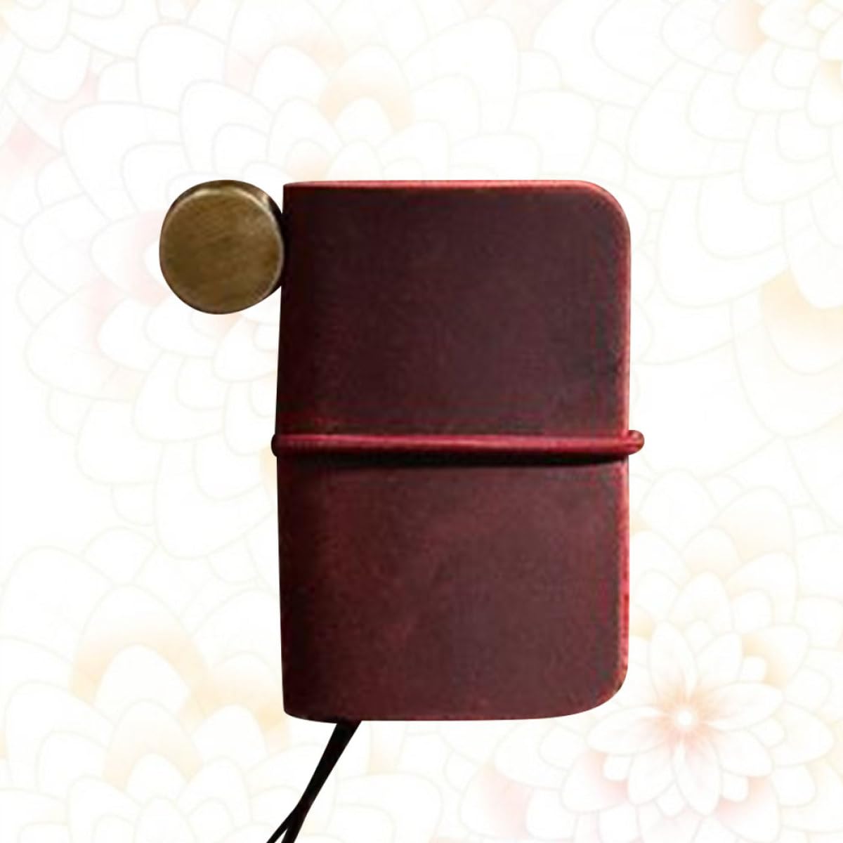 COOPHYA Mini Journey Notebook Wine Red Handmade Leather Tn Journal Small Pocket Notepad for Students Office Worker School Supplies
