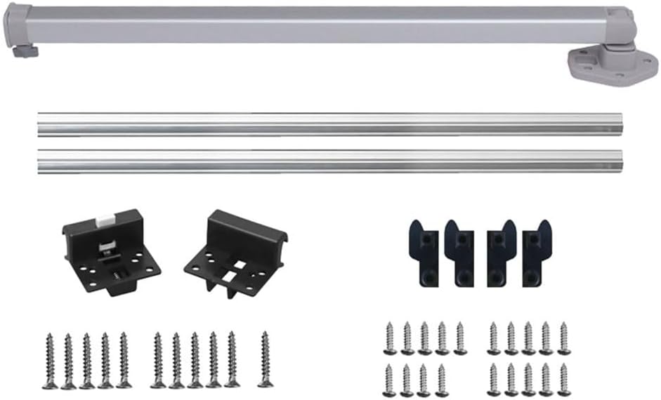 Folding Telescoping RV Table Leg Kit with 21-36 Inch Height Adjustable Aluminum Alloy Support and Slide Rails for Camper, Caravan, Yacht, Boat, Travel Trailer, Interior Furniture