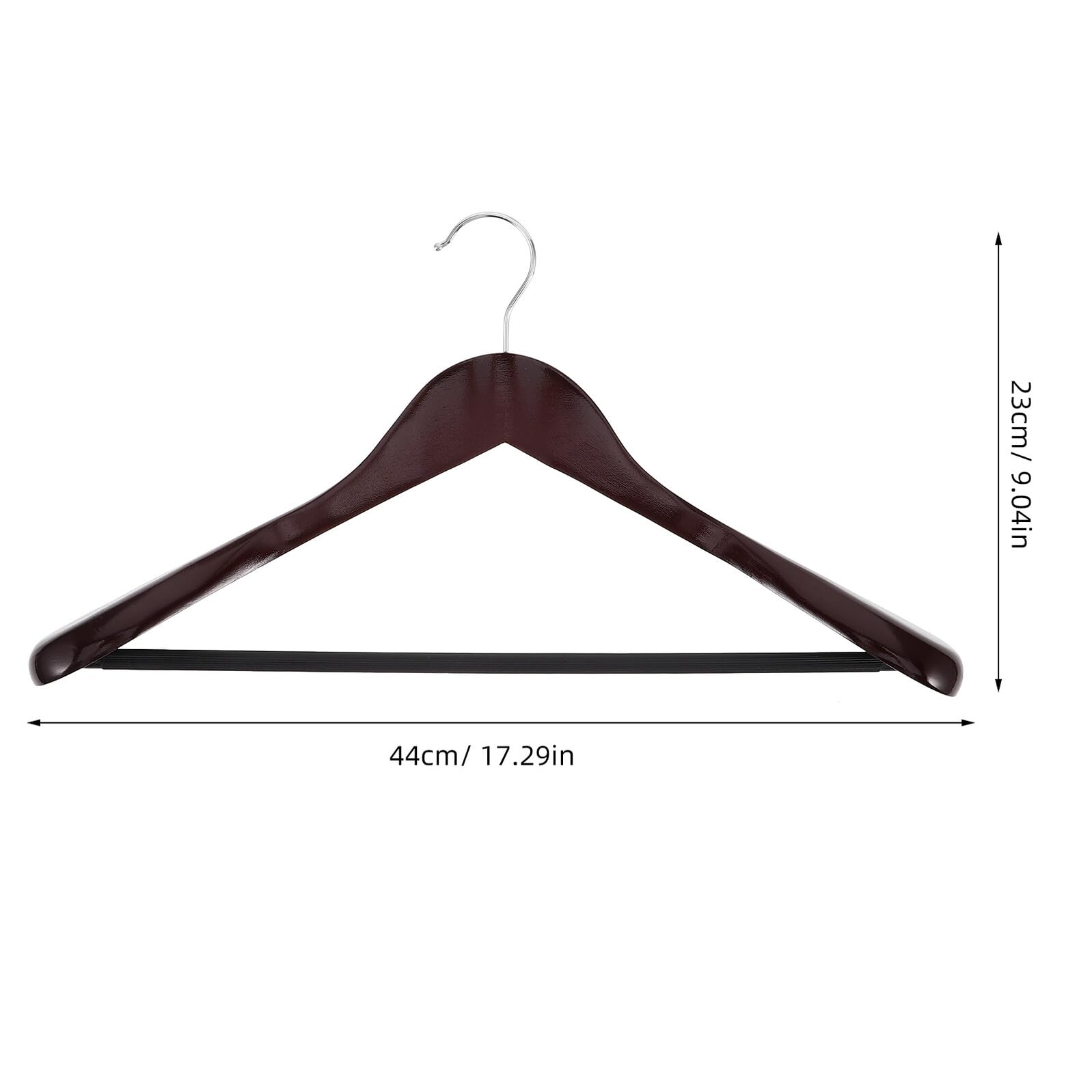 2 Stück Kleiderbügel aus Massivholz für Herren rutschfest mit Breitem Schulterdesign und Glatter Oberfläche für Anzüge und Jacken