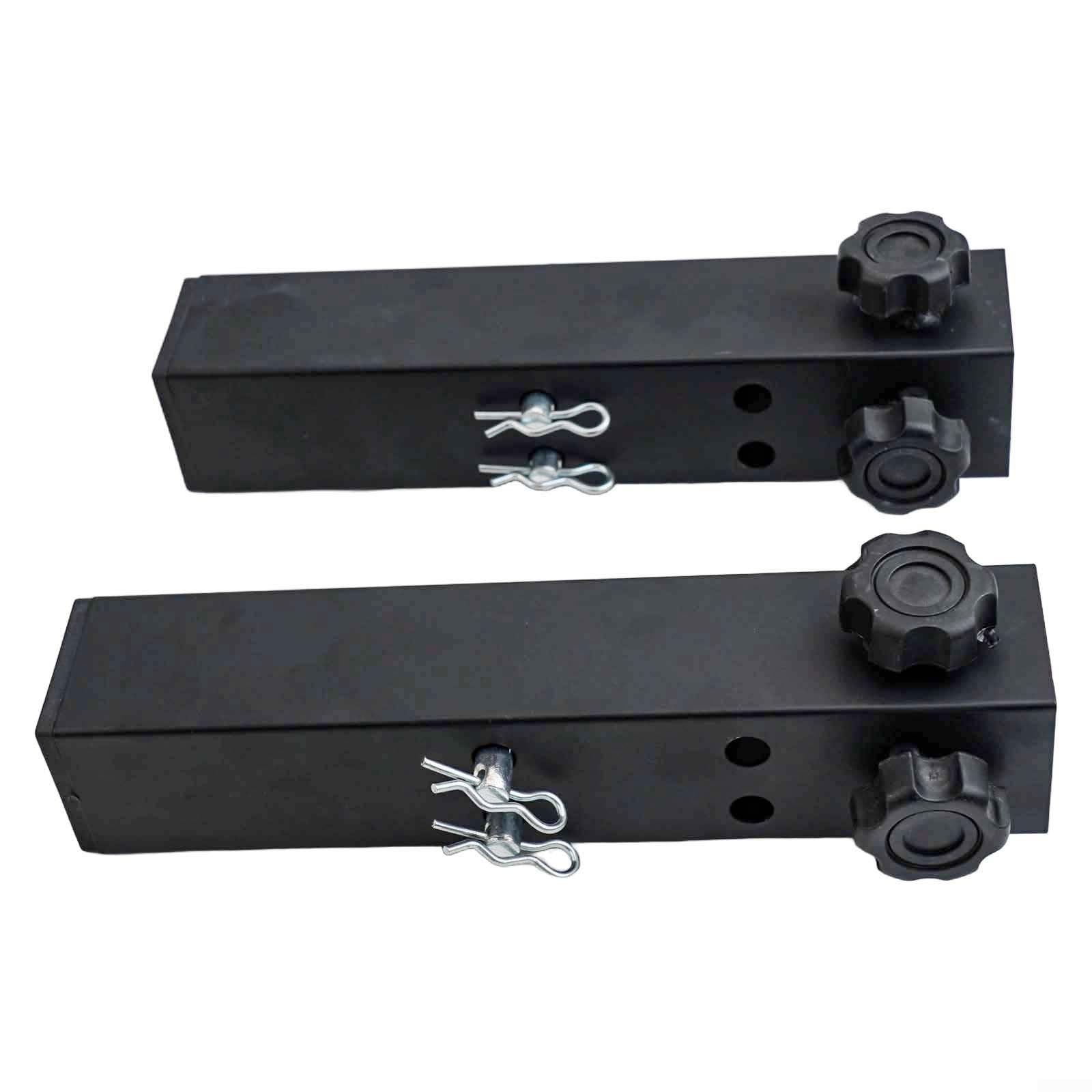 Extensores de patas de mesa plegables con 4 pernos y pasadores de goma, paquete de 4 elevadores de muebles ajustables en altura para patas de mesa, fácil instalación y estabilidad