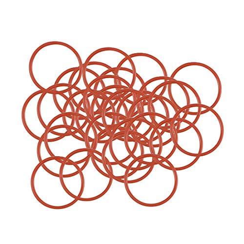 Sourcing map Silicone O-Ring, 15mm OD, 13mm ID