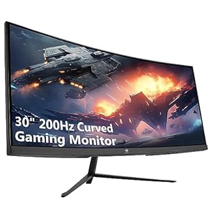 Z-EDGE 30 Inch Ultrawide Curved Gaming Monitor 200Hz 1ms MPRT 21:9 VA Panel 2560×1080 R1500 Curved Screen, FreeSync, HDMI & DisplayPort, with RGB Light