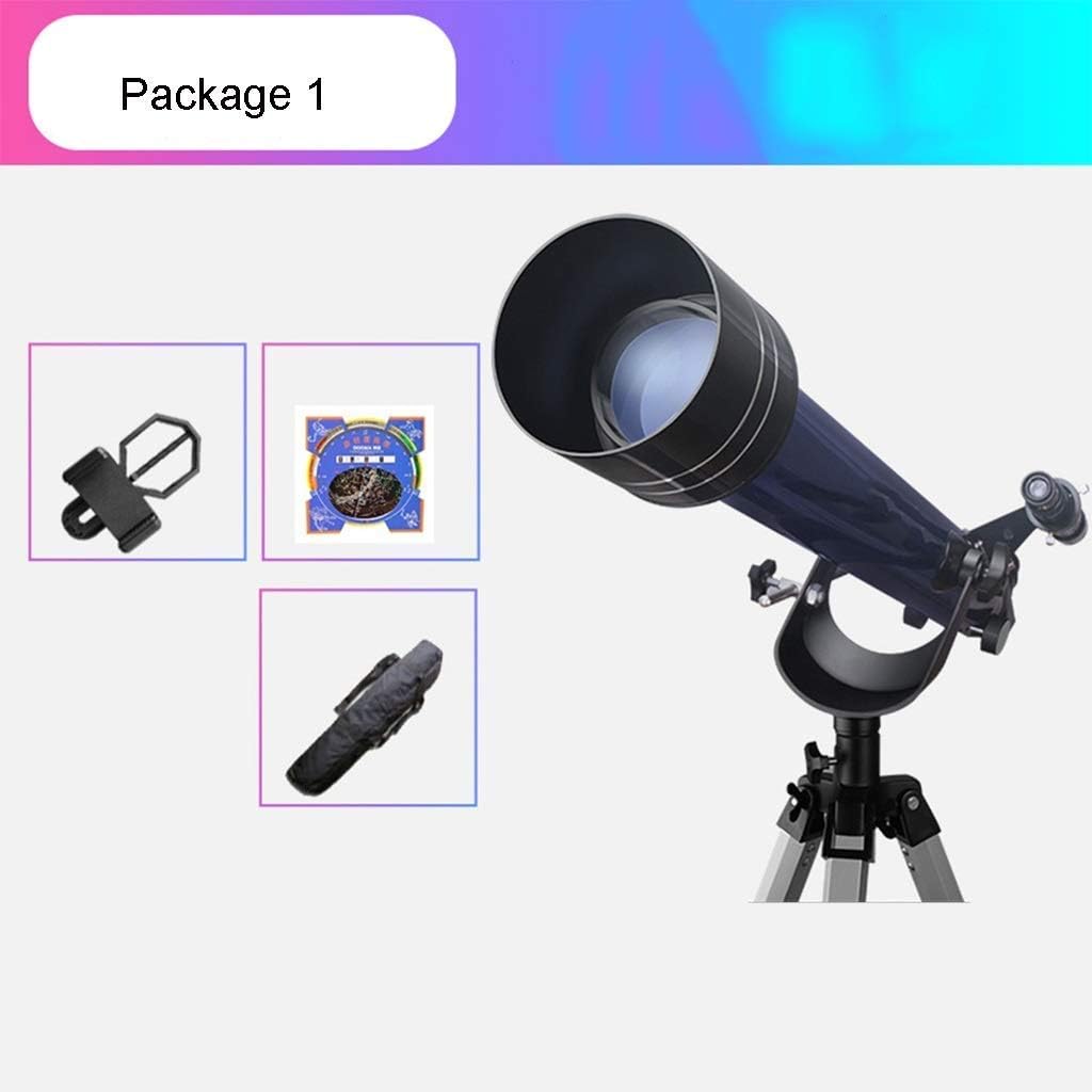 Telescopes for Astronomy Stargazing Student Kids Telescope 45° Full Erect Zenith Mirror High-Definition Sky Viewing Adult Entry Astronomical Telescope (Blue Package 2)