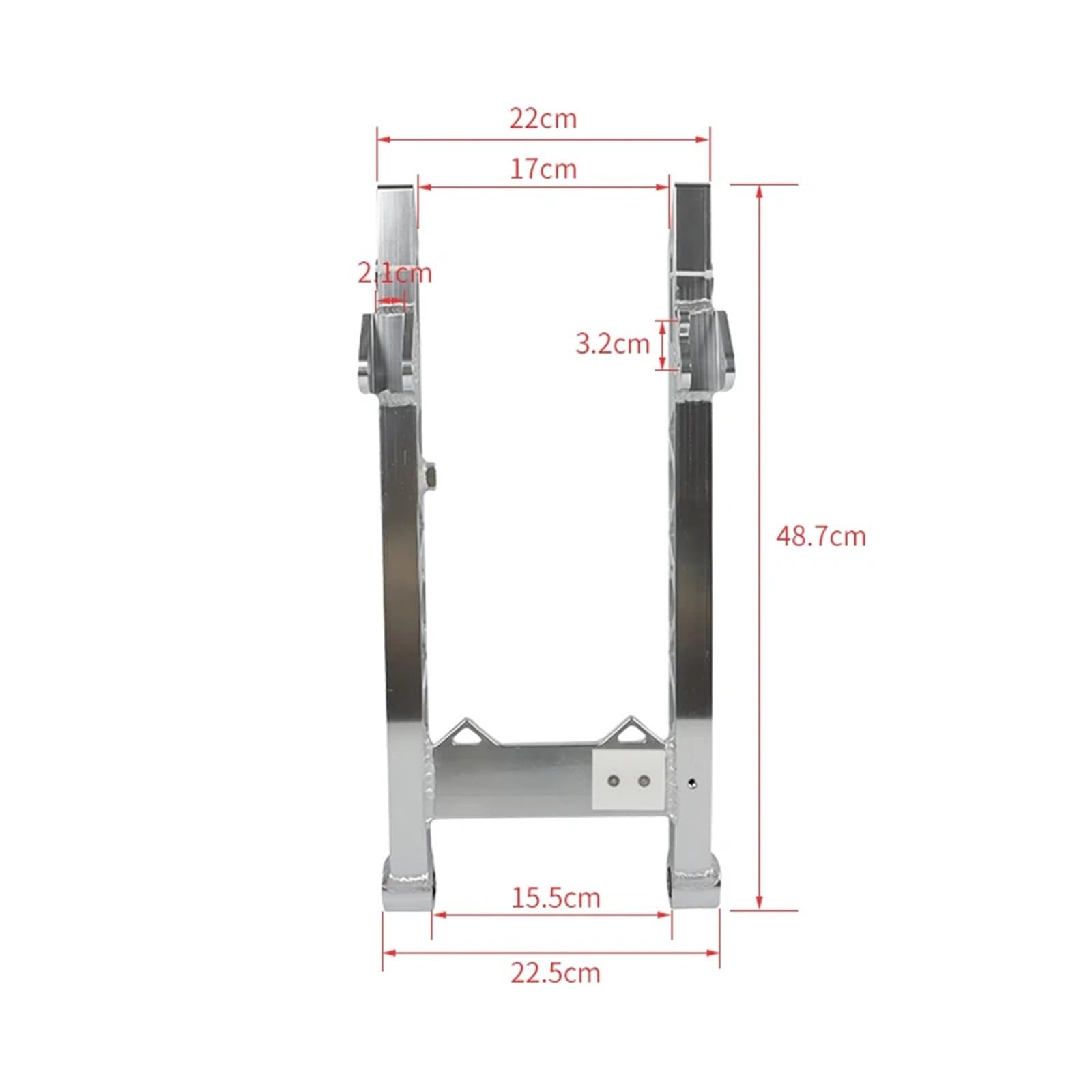 szpule motocykla wahacz Motocykl Jednostronny Wahacz Zmodyfikowany Tylny Płaski Widelec Wahacz Aluminiowy Stop wahacza wahacz(Silver)