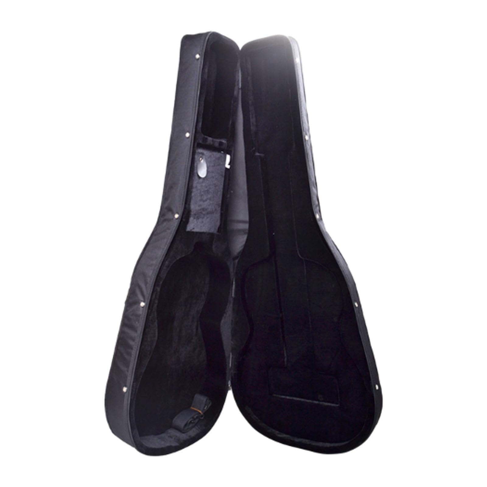 Estuche portátil Resistente con Detalles robustos y Elegantes. Ideal para guitarristas acústicos y Artistas de conciertos. Estuche rígido para bajo, Negro, 39 Pulgadas