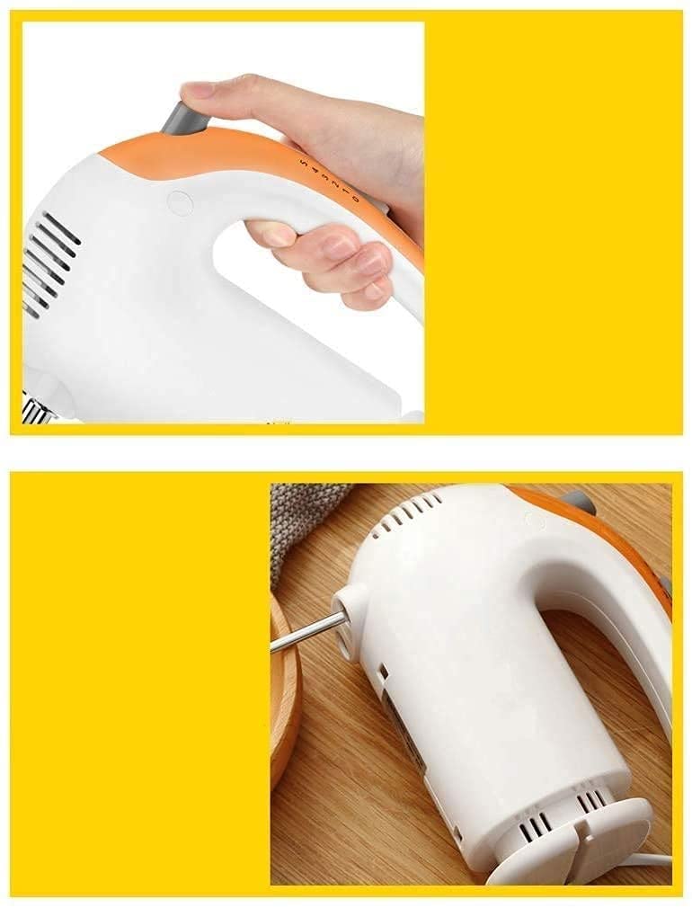 Mezclador eléctrico de 5 velocidades mezcladoras eléctricas 300W con 6 Accesorios de Acero Inoxidable (2 batidores, 2 Ganchos de Masa y 2 batidor)