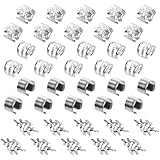 XCZYN Silver Hair Braids Dreadlock Non-Piercing Ear Clip Beard Cuffs Clip Hair Accessories Styling Fashion Jewelry Gift Toos for Women Men Passion Twist Goddess Locs Crochet Hair Rings (40Pcs, Silver)