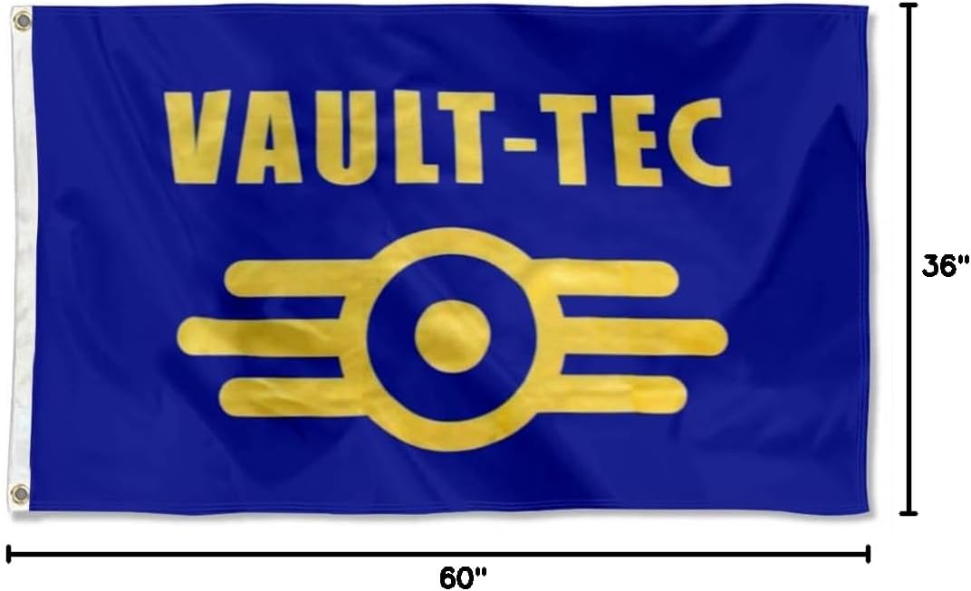 Vault-Tec Flag Banner Outdoor Indoor Decoration Flag 3x5Feet Double Stitched Polyester with Brass Grommets - Image 6