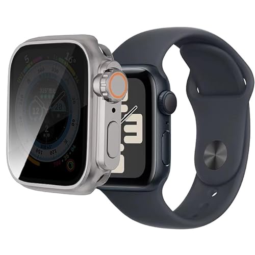 【覗き見防止】AIYYXX For アップルウォッチ カバー Series 10/9/8/SE2/SE/7/6/5/4 44mm 数秒でUltra一体型 覗き見防止 保護フィルム+PC素材ケース スクリーンは真正面からのみ視認可能です 高透過率 指紋防止