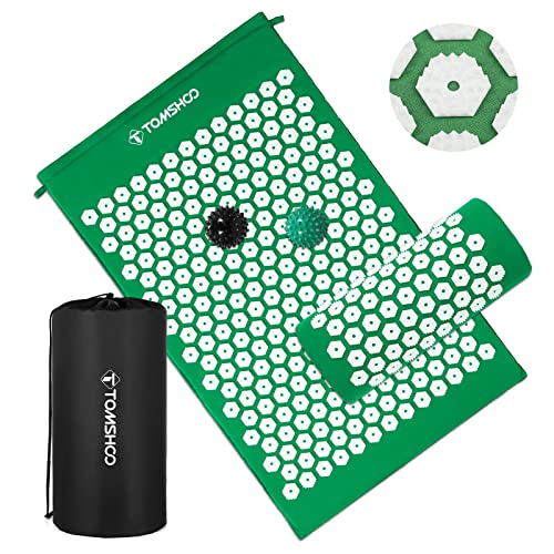 Tomshoo Acupressure Set, Acupressure Mat And Pillow With 2Pcs Massage Balls- Pain Relief Therapy Muscle Back Neck With Travel Bag For Men And Women #TOP6