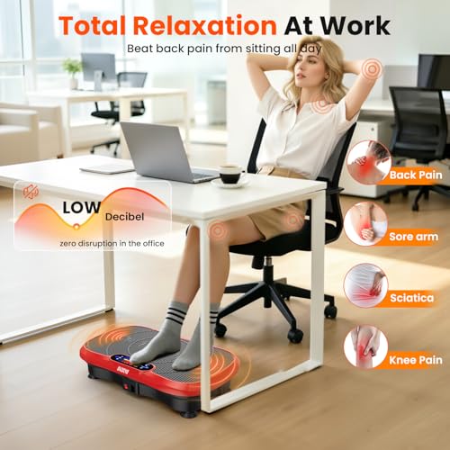 Image of AXV Vibration Plate Fitness Platform Exercise Machine Vibrating Shaking Full Body Shaker Workout Vibrate Stand Shake Board Sport for Weight Loss Fat Burner for Gym Home Office
