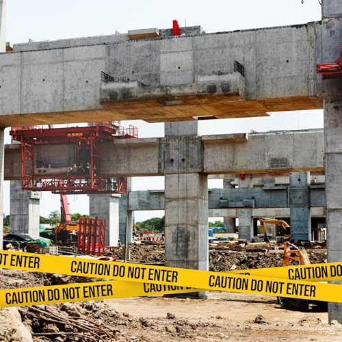 Cuidado, não insira a fita 7,6 cm x 305 m • Amarelo brilhante com uma impressão preta ousada • 7,6 c