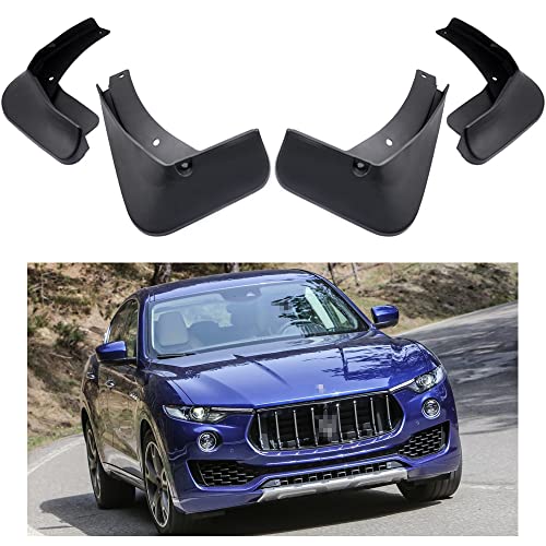 Image of Mud Flaps Splash Guard Compatible with Maserati Levante 2017-2024 | Front Rear Mud Guards Set of 4, Black
