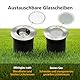 JNR 4er Set Bodenstrahler Außen Schwenkbar GU10 IP67 Wasserdicht mit LED 5W 3000K Warmweiß, Bodeneinbaustrahler Aussen 230V Bodenleuchten Außen, Silber