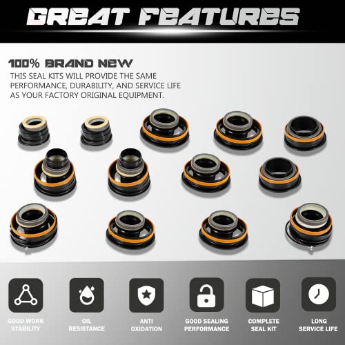 Image of 13Pcs Whole Machine Seal Kit Fit for Case 580E 580SE 580SD, Boakhoe Loader Bucket Hydraulic Cylinder Seal Kit (G109456*2+G109417*2+G109423*5+G109460*2+G109504+G109452)
