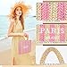 OWGSEE Straw Beach Bag for Women Summer Woven Tote Bag Packable Straw Purses and Handbags for Vacation Holiday (M-Pink)
