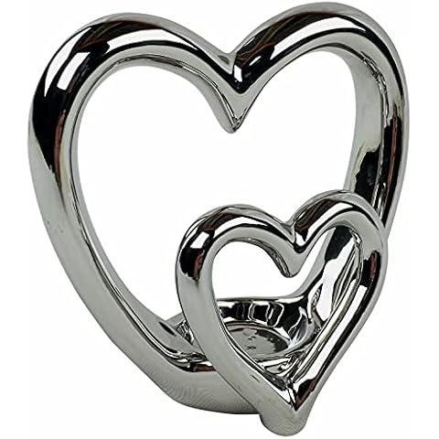 SIL Interiors Double Heart Tea Light Holder Cover