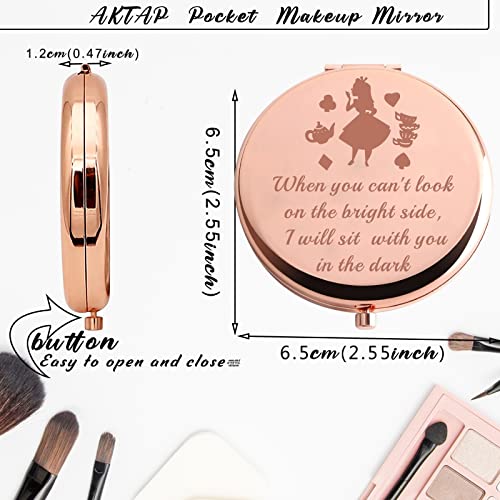 Espejo compacto redondo para maquillaje AKTAP miniatura 5