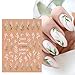 HAIIDOAK Nail Stickers, 5 Sheets Self-Adhesive Nail Art Decals, Floral & Leaves Designs for Manicure Decorations