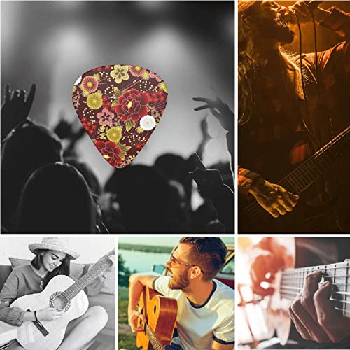 Lot de 12 médiators pour guitare électrique basse acoustique Motif floral Rouge - Les Beatles, Paul McCartney, John Lennon, RIngo Starr, George Harrison Lot de 12 médiators pour guitare électrique basse acoustique Motif floral Rouge – Image 8