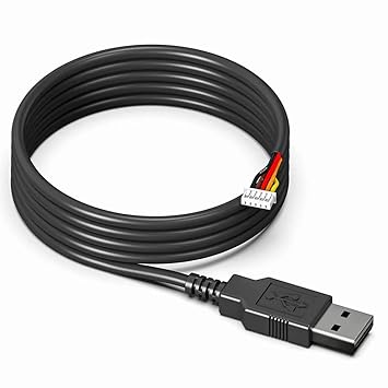 AMS USB 2.0 to Fingerprint Scanner Cable, Mantra MFS-100 Replacement USB Cable for Mantra MFS-100 Fingerprint Scanner Biometric, (Black-1.2m) (CBL-0295).