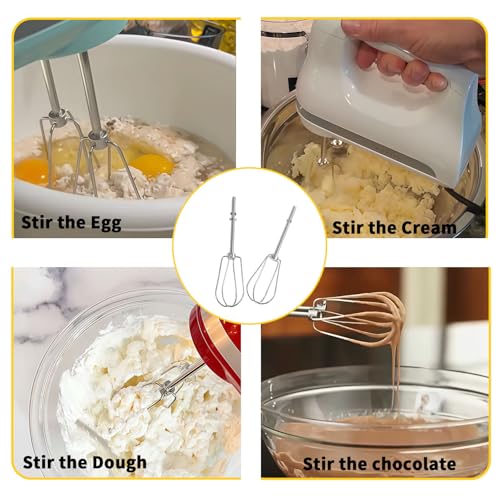 Image of Hand Mixer Beater for KitchenAid 2 Pack | replacement beaters Compatible with W10490648, KHM2B, AP5644233, PS4082859 Parts