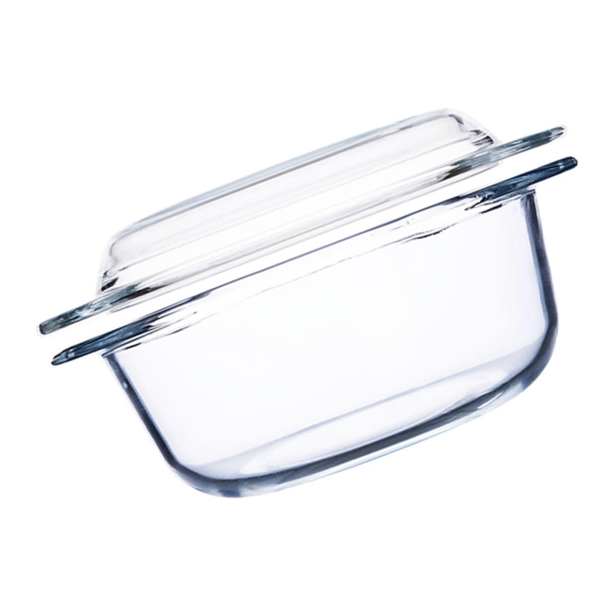 Cabilock Ofenfester Suppentopf aus Gehärtetem Glas 1 L Mikrowellengeeignete Glasschüssel mit Deckel Hitzebeständig für Küche und Alltag