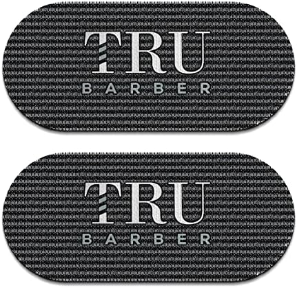 TRU BARBER Hair Grippers® for Men and Women 2pcs - Salon and Barber, Hair Clips for Styling, Sectioning, Cutting and Coloring, Nonslip Grips, Hair holder (Black/White)