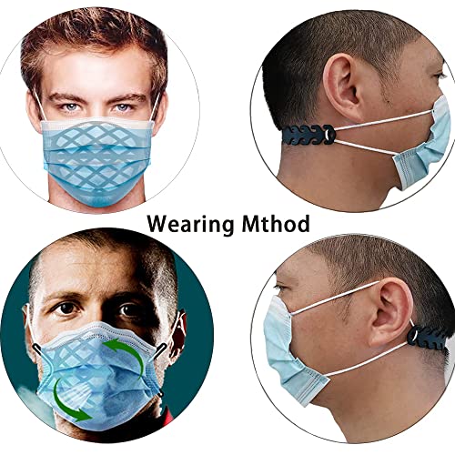 Malytizi 3D Face Mask Bracket Large Natural Silicone Mask Support Frame Inner Support Frame Smooth Comfortable Breathing Space Adjustable Mask Extender Strap Mask Ear Saver Mask Strap #TOP4